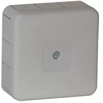 VIPLAST VP-31 Surface-Mounted Junction Box, 12 Knock-Out Entries, Grey, IP55, 85x85x37mm