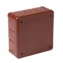VIPLAST VP-41 Surface-Mounted Empty Junction Box, 12 Cable Entries, Brown, IP55, 98x98x42 mm