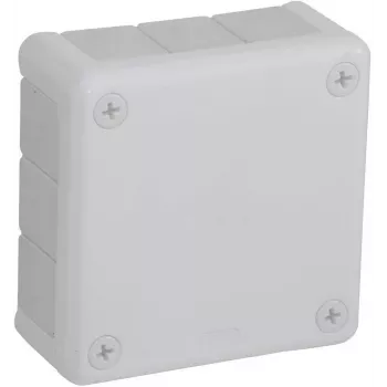 VIPLAST VP-41 Surface-Mounted Junction Box, Empty, 12 Cable Entries, White, IP55, 98x98x42 mm