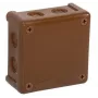 VIPLAST VP-42 Surface-Mounted Empty Junction Box, 8 Cable Entries, Brown, IP55, 98x98x42 mm 042-02