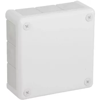VIPLAST VP-51 Surface-Mounted Empty Junction Box, 12 Cable Entries, White, IP55, 118x118x46 mm