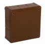 VIPLAST VP-51 Surface-Mounted Junction Box, 12 Cable Entries, Brown, IP55, 118x118x46mm