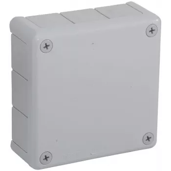 VIPLAST VP-51 Surface-Mounted Junction Box, 12 Inlets, Grey, IP55, 118x118x46 mm