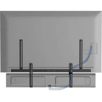 Vivolink TV-Mounted Flexible Universal Shelf VLMSBSHELF – Top-of-TV Steel Shelf for Soundbars & Media Devices, 6 kg Load, Tool-Free Clamp, Black