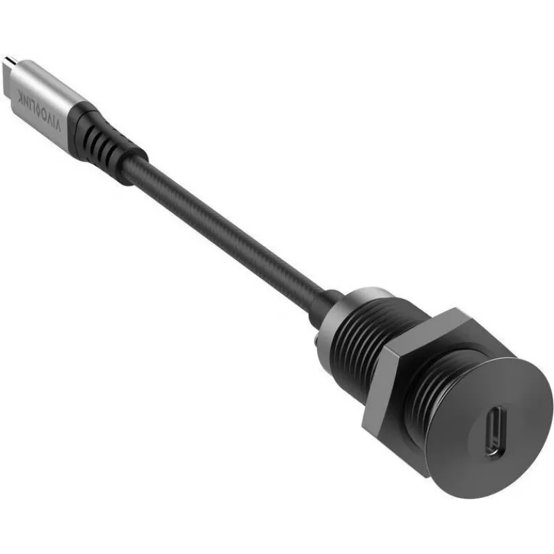 Vivolink USB-C Desk Socket Black with 0.3 m USB-C Cable