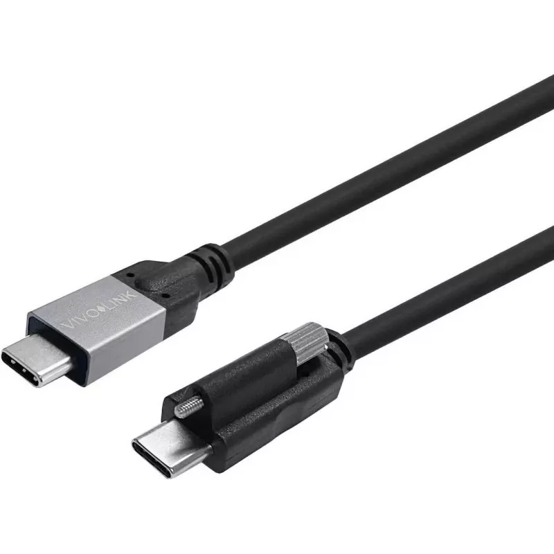 Vivolink USB-C Screw to USB-C Cable 8m, Enterprise-Tested, 10Gbps, PD 100W, 4K60 (PROUSBCMMS8)