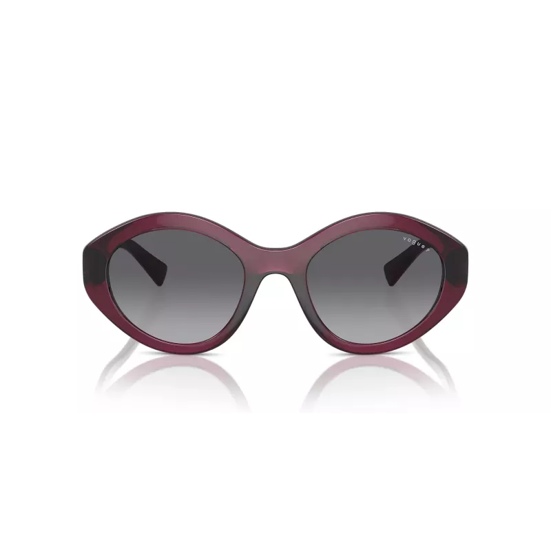 VOGUE VO5576SB2989T Women's Cat Eye Sunglasses - Transparent Pink Frame Dark Grey Lens 52mm