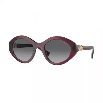 VOGUE VO5576SB2989T Women's Cat Eye Sunglasses - Transparent Pink Frame Dark Grey Lens 52mm