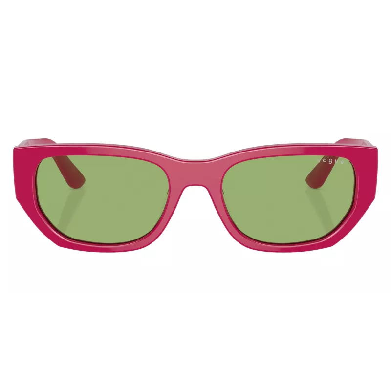 VOGUE Women's Butterfly Sunglasses VO5586S31602 - Transparent Pink Frame, Dark Grey Lenses, 53mm Lens Width