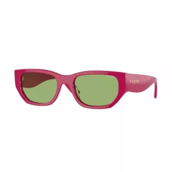 VOGUE Women's Butterfly Sunglasses VO5586S31602 - Transparent Pink Frame, Dark Grey Lenses, 53mm Lens Width