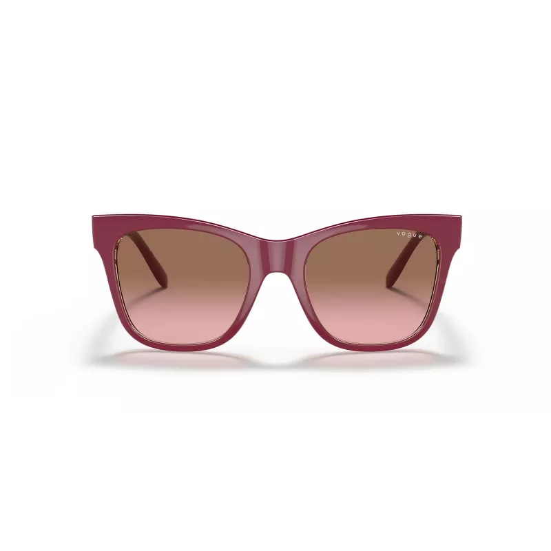 VOGUE Women's Cat Eye Sunglasses VO5428S299414 Transparent Pink Frame Brown Gradient Lens 51mm