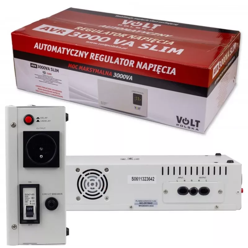 Volt Polska AVR 3000VA Slim 8% Voltage Stabilizer