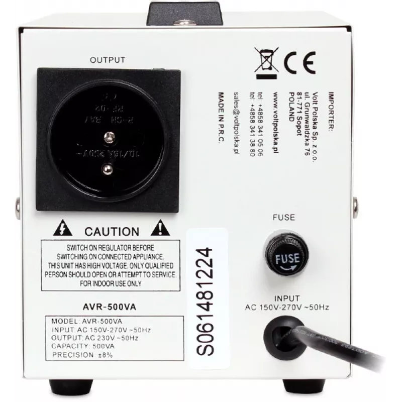 VOLT POLSKA AVR 500 Voltage Stabilizer 500VA