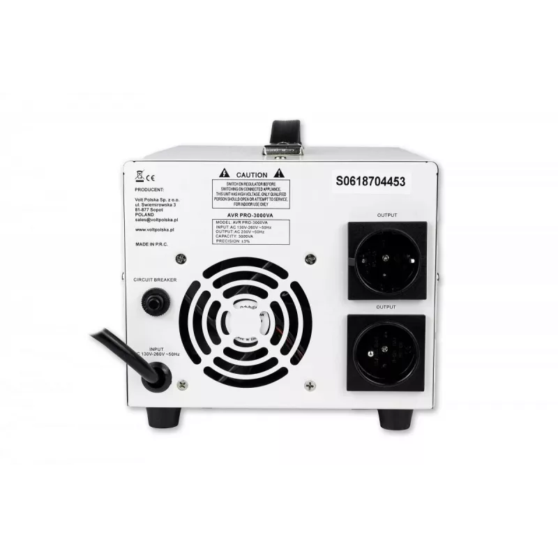 Volt Polska AVR PRO 3000VA 3% Voltage Stabilizer