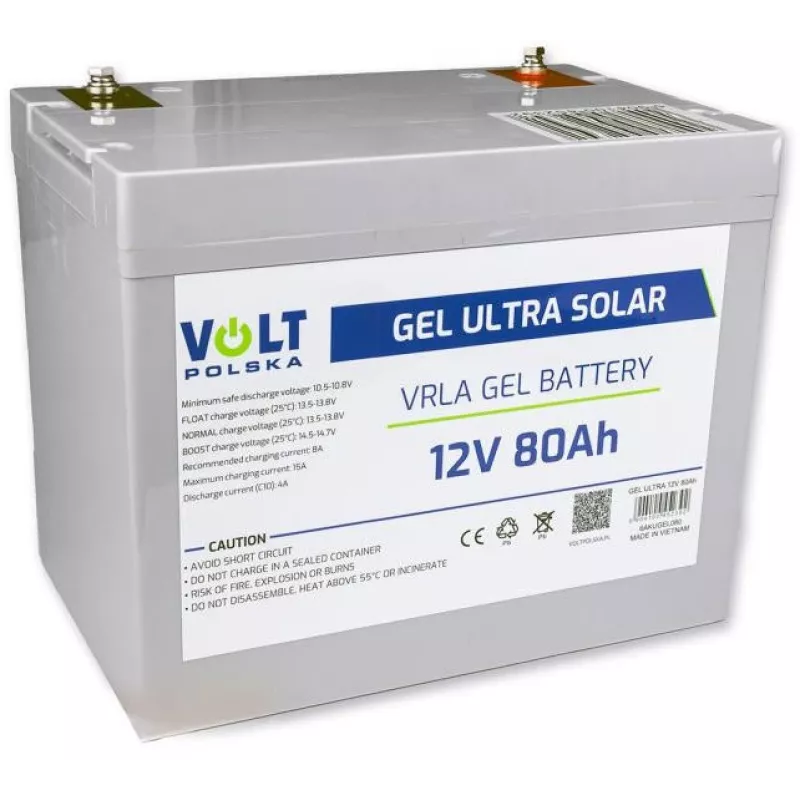 Volt Polska Gel VPRO 12V 80Ah Deep-Cycle Gel Battery