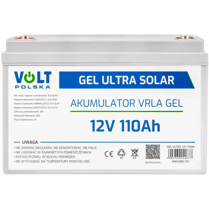 VOLT POLSKA GEL VPRO Solar Battery 12V 110Ah