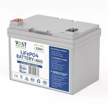 VOLT POLSKA LiFePO4 Battery 12.8V 33Ah 30A