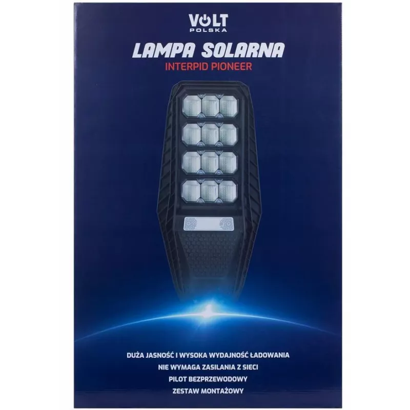 VOLT POLSKA Solar Lamp PIONEER 240 with 15W Solar Panel and Remote Control, 2400 lm, IP65, LiFePO4 15000mAh