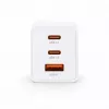 Voltage GaN 67W Wall Charger, 2x USB-C & 1x USB-A, PD 3.0, QC 3.0, PPS, EU Plug, White