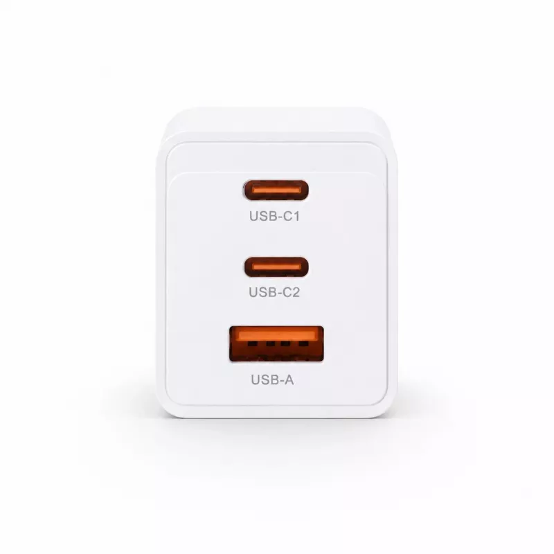 Voltage GaN 67W Wall Charger, 2x USB-C & 1x USB-A, PD 3.0, QC 3.0, PPS, EU Plug, White