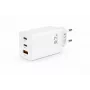 Voltage GaN 67W Wall Charger, 2x USB-C & 1x USB-A, PD 3.0, QC 3.0, PPS, EU Plug, White