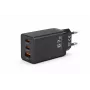 Voltage GaN Charger 67W Wall Charger, PD 3.0 / QC 3.0, 2x USB-C & 1x USB-A, EU Plug, Black