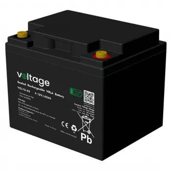 Voltage Long Life AGM Battery 12V 45Ah VEL12-45 (15-Year Design Life)