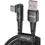 VOLTAGE PowerAngle 66W PD USB-A to USB-C Angled Cable 1m Black