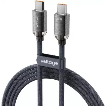 VOLTAGE PureCrystal 100W USB-C to USB-C PD Cable 1m Black