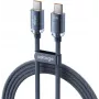 VOLTAGE PureCrystal USB-C to USB-C Cable 100W PD 2m Blue