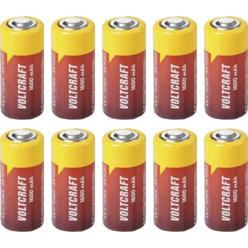 VOLTCRAFT 2/3AA Button-Top Lithium Thionyl Chloride Battery 3.6V 1600mAh (10-Pack) VC-17255750