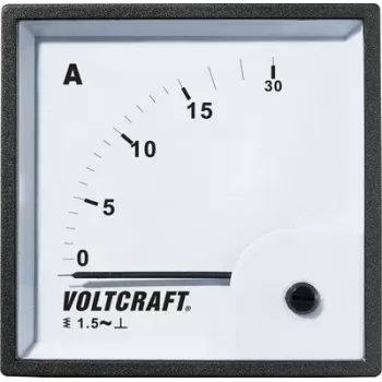 VOLTCRAFT AM-72X72/15A Moving Iron AC Ammeter, 72x72mm, 0-15A, Class 1.5