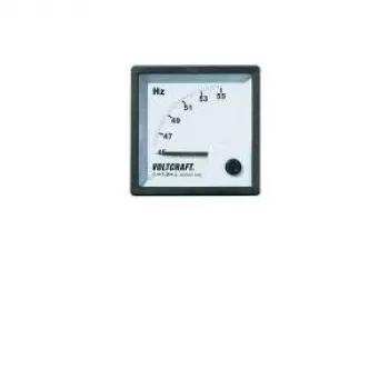 VOLTCRAFT AM-72X72/50HZ Analog Panel Meter for Frequency 45-55 Hz, 400 V AC, Moving Coil, 72x72 mm
