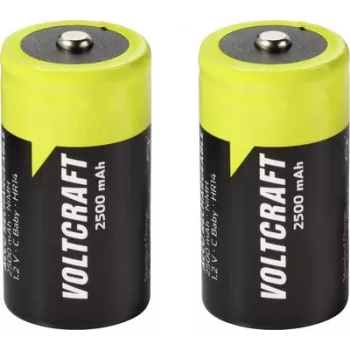 VOLTCRAFT Baby (C) Rechargeable Battery NiMH 2500 mAh 1.2 V Ready to Use, 2-Pack VC-17275475