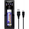VOLTCRAFT CC1A Universal Round Cell Charger for NiMH, Li-Ion, LiFePO4, NiCd - 1 Slot, USB Powered, Supports AA, AAA, C, 10440, 14500, 16340