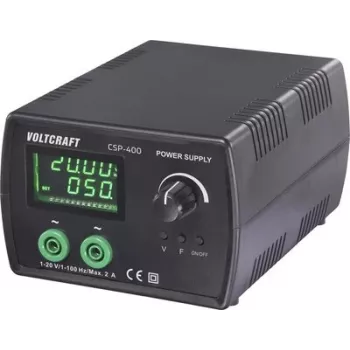 VOLTCRAFT CSP-400 AC Laboratory Power Supply, Adjustable 1-20 V/AC, 1-2 A, 40 W, Mains and Battery Operation, 1 Output VC-17192785