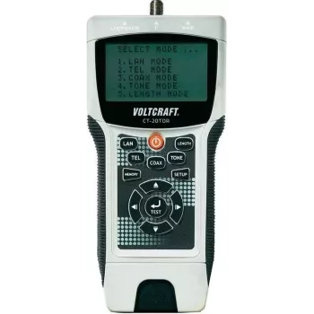 Voltcraft CT-20TDR TDR Cable Tester with Length Measurement, Wiremap, Tone Generator for UTP/STP LAN, Coaxial, Telephone Cables