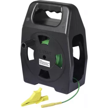 VOLTCRAFT EML-50 Earthing Measurement Lead 50 m Green on Spool CAT III 1000 V Plastic Fiber for High Tensile Strength (VC-17312695)