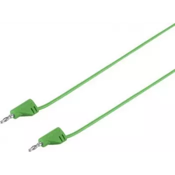 VOLTCRAFT Highly Flexible Measuring Lead 2 mm Lamella Plug to 2 mm Lamella Plug 0.3 m Green MSB-200 2.2 A (VC-8557705)