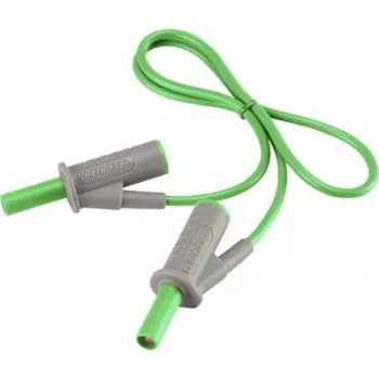VOLTCRAFT Highly Flexible Safety Test Lead [4 mm Lamella Plug - 4 mm Lamella Plug] 0.5 m Green MSB-501 10 A (VC-8063525)