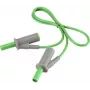 VOLTCRAFT Highly Flexible Safety Test Lead [4 mm Lamella Plug - 4 mm Lamella Plug] 0.5 m Green MSB-501 10 A (VC-8063525)
