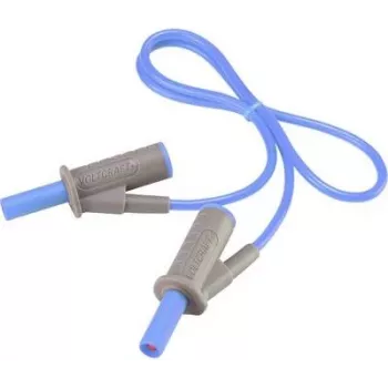 VOLTCRAFT Highly Flexible Safety Test Lead [4 mm Lamella Plug - 4 mm Lamella Plug] 0.5 m Blue MSB-501 10 A (VC-8063410)