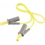 VOLTCRAFT Highly Flexible Safety Test Lead 4 mm Lamella Plug to 4 mm Lamella Plug 0.5 m Yellow MSB-501 10 A VC-8063450