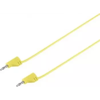 VOLTCRAFT Highly Flexible Test Lead [Lamella Plug 2 mm - Lamella Plug 2 mm] 0.6 m Yellow MSB-200 2.2 A (VC-8557690)