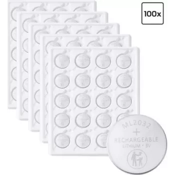 VOLTCRAFT ML2032 Rechargeable Lithium Button Cell 65 mAh 3 V 100-Pack (VC-18689110)