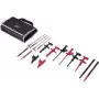 VOLTCRAFT MLSet-100 Measurement Lead Set with 4 mm Stackable Banana Plugs, Crocodile Clips, Test Probes, 4 mm Sockets, 1.2 m, Red/Black VC-18652745