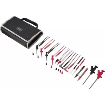 VOLTCRAFT MLSet-120 Test Lead Set, 6-Piece, 4 mm Banana Plugs, Test Probes, 0.64 mm Pin Contacts, 1.2 m, Red/Black VC-18652750
