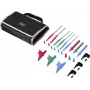 VOLTCRAFT MLSet-140 Measuring Lead Set, 4 mm Stackable Plugs, 1.5 m, Red/Blue/Green, with Crocodile Clips and Test Probes VC-18652740
