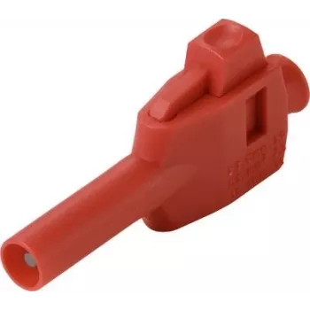 VOLTCRAFT MP-4 4 mm Banana Plug, Straight, Clamp Terminal, Red, 50 pcs VC-17002935