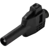 VOLTCRAFT MP-4 Laboratory Plug, Clamp Connection, Straight, 4 mm Pin, Black, 32 A, 60 V DC VC-17195190
